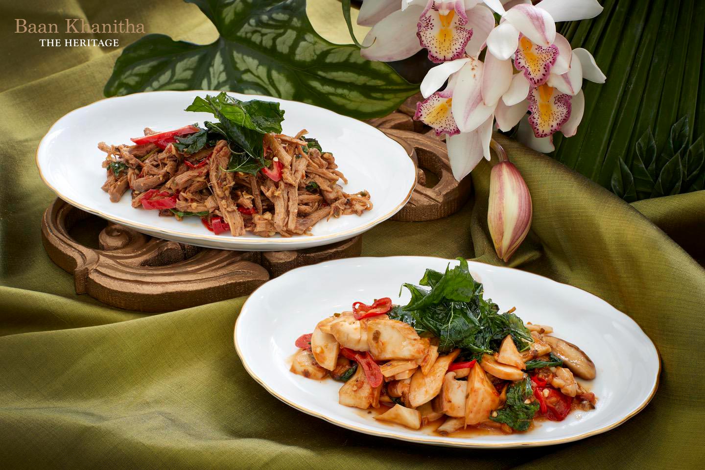 Mushroom Stems & Eringi with Holy Basil